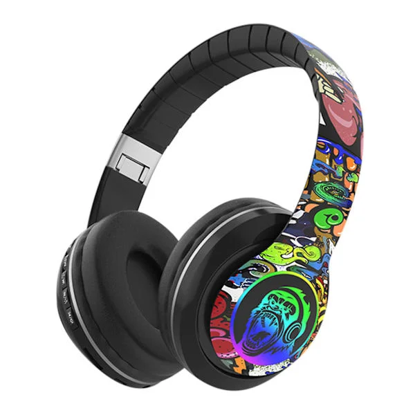 Headset Bluetooth med huvudband Trådlöst Bluetooth-headset Graffiti Live-headset [DB]