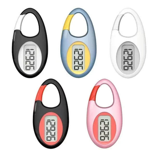 Pedometer for Walking, Simple Pedometer with Lanyard and Carabiner for All Ages Blue Blue 1PC