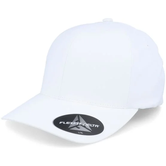 Flexfit - Weiss flexfit Cap - Delta White Stretch Fit @ Hatstore