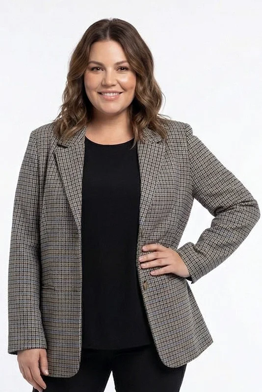 CISO - Blazer - Brun / Blå / Sort - Ternet
