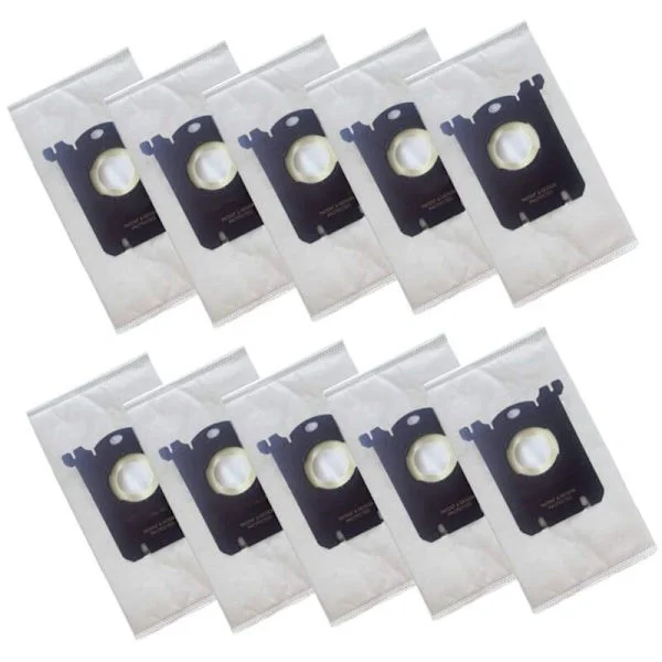 10-pack dammsugarpåsar, kompatibla med S Bag Classic EL200F EL8500 dammsugartillbehör