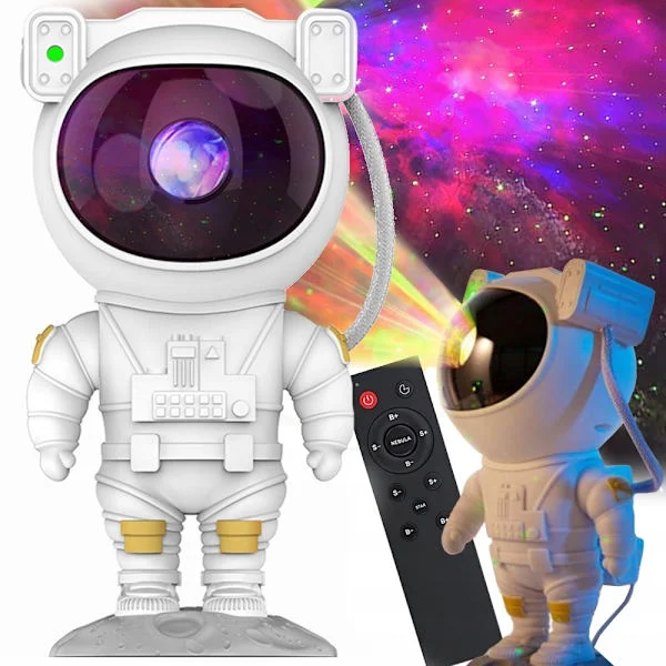 Galaxylampa Astronaut – Stjärnprojektor med LED och fjärrkontroll