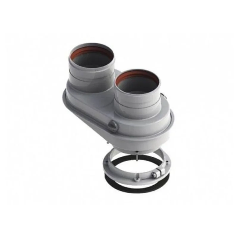 Kit scarico fumi sdoppiato Ariston da Ø 60/100 a Ø 80/80 - Per scaldabagno