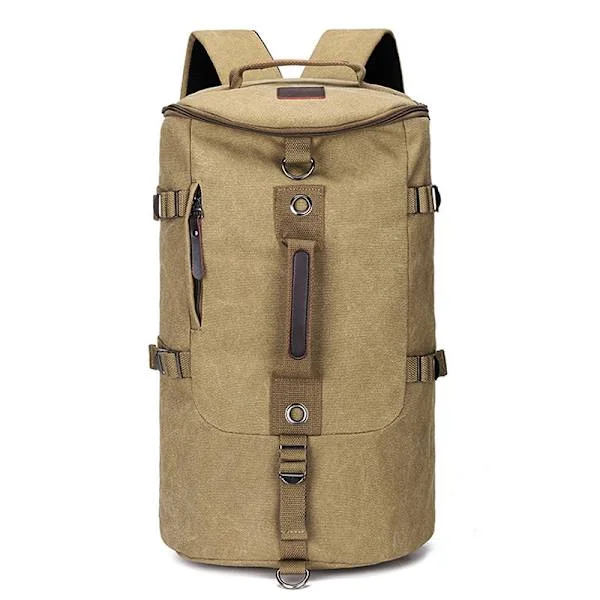 Khaki-vaellusreppu 49x29x32cm Suurikokoinen sotilasreppu