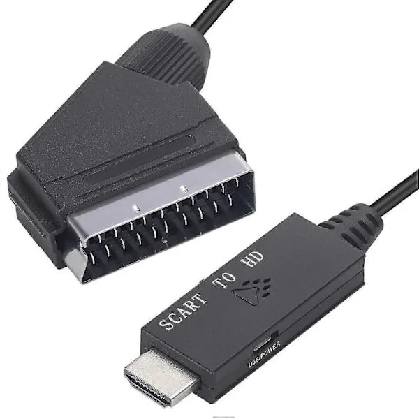 SCART to HDMI Converter SCART in HDMI Out Video Audio Adapter for HDTV DVD