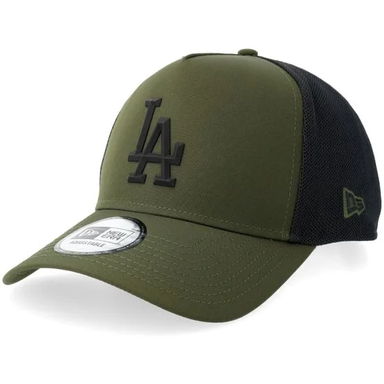 New Era - MLB Vihreä trucker Lippis - Los Angeles Dodgers MLB Sport Black/Green A-rame Trucker @ Hatstore