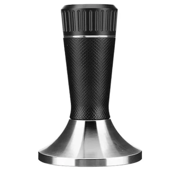 53,3 mm Tamper, 2 i 1 Premium Barista Kaffe Tamper och WDT Verktyg, Svart Rostfritt Stål Bas Tamper