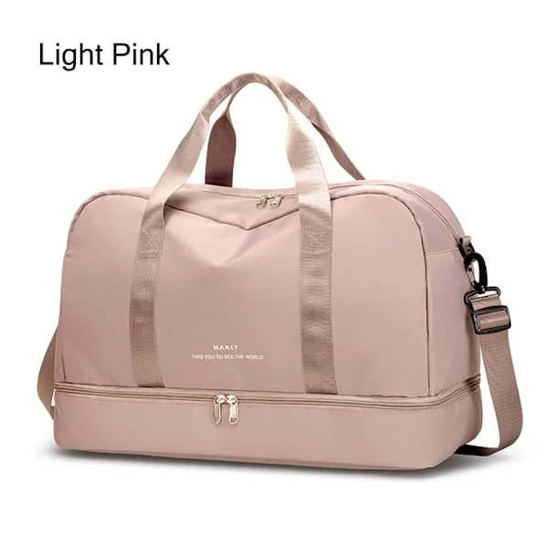 Rejsetaske til kvinder - Weekender Carry-on Bag LYSE ROSA