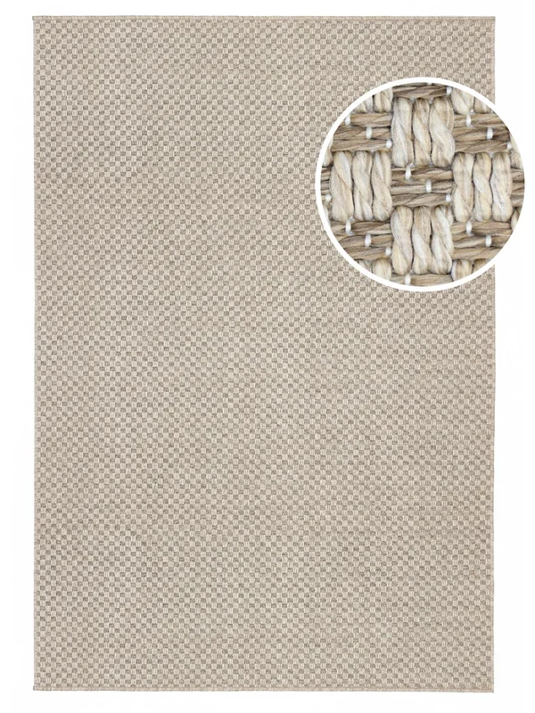 Washable Small Benni Rug - Beige/Brown 140X200 Scandinavian Style