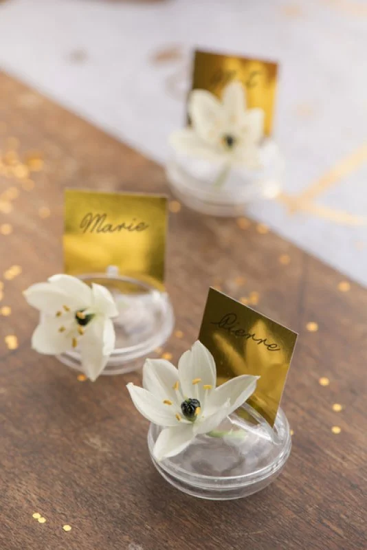 Namnlapp fyrkantig guld 10-pack - Födelsedagskalas - Bröllop Dekoration - Dukning & Dekoration - Happy Birthday Dekoration - Julfest Dekoration - Nyår