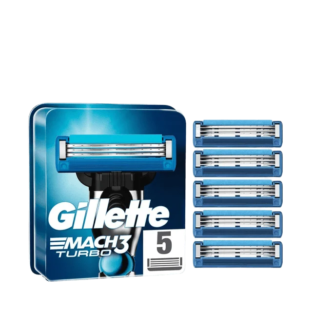 Gillette Mach3 Turbo, 5st Rakning Herr ONESIZE