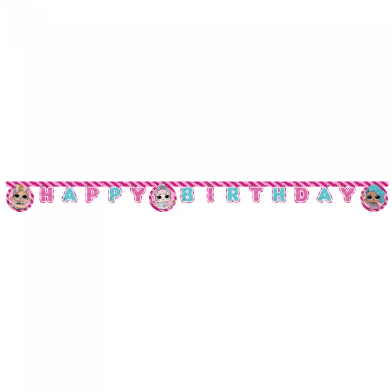 Banderoll LOL Surprise Happy Birthday - LoL Surprise Kalas Dekoration - Kalaslagret.se