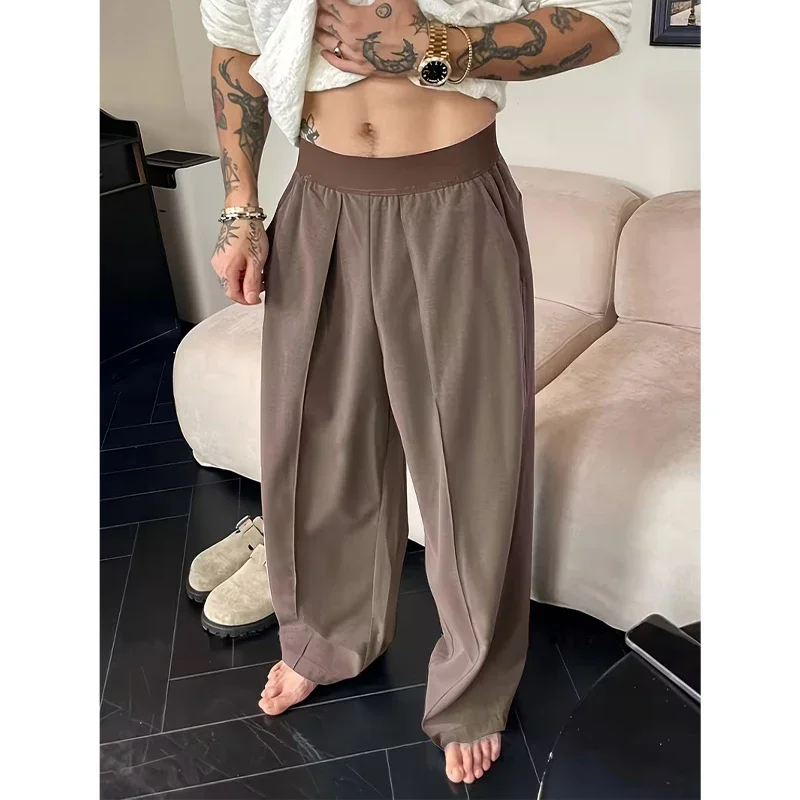 AliExpress - Herren Loose-Fit Casual Weite Hosen Einfarbige Anzughosen High-Street Herren Streetwear Hosen Mode Hip-Hop Jogginghose
