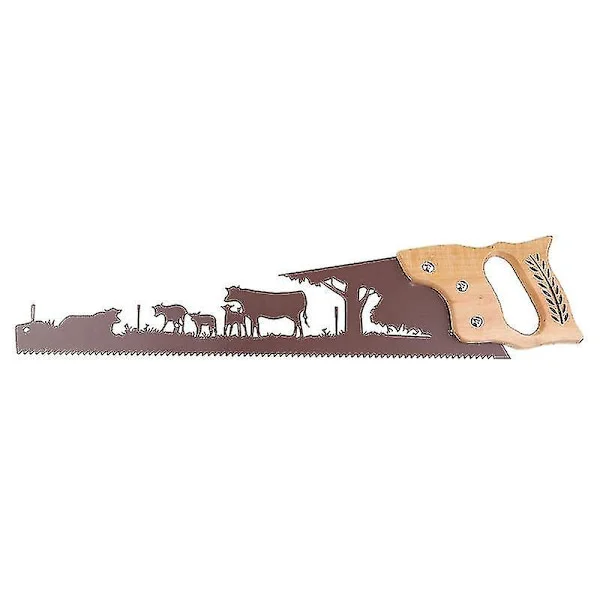 Fars Dag Unik Present, Metallkonst Såg Handgjord Gammal Vintage Såg Skuren Handsåg För Trävägg Vardagsrum Sovrum (1st, Brun)