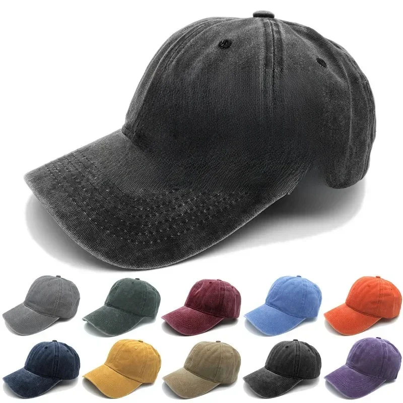 AliExpress - Vintage Damen Papa Hut Outdoor individuelles Logo Baumwolle Baseballmütze Stickerei Sporthüte Männer Washed Denim Trucker Cap