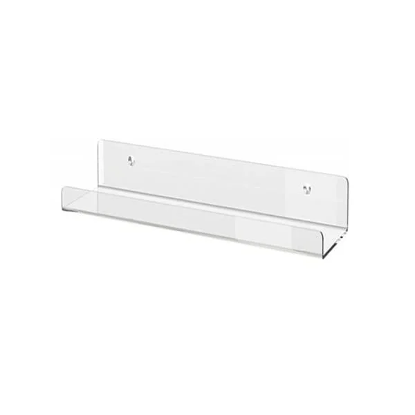 Akryylinen seinähylly 30 x 10 x 6 cm / läpinäkyvä seinähylly / akryylihylly / esittelyhylly