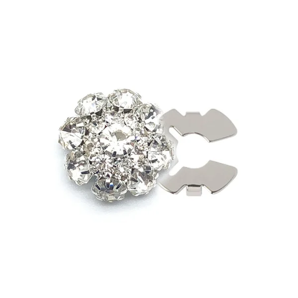Rhinestone Knapovertræk, 10 ST Rhinestone Knapper til Dame Bluser, Aftagelige Skjorteknapsklemmer Knap Smykker, Krystal Fancy Knapper