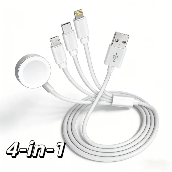 4-i-1 magnetisk laddare för Apple Watch USB Type-C klockladdningskabel Multi-Port för Apple Watch Ultra SE och iPhone