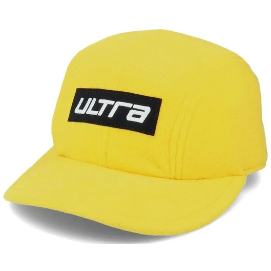 Ultra - Gelb 5panel Cap - Fleece Yellow 4-Panel @ Hatstore - Gelb, One Size (55-60 CM), Weiches Fleece-Material