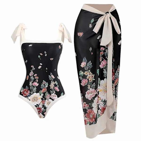 "Dame Badedrakter Strand Dame Badedrakt Ettdelt Badedrakt Bikini Snøring Badedrakt Langt Skjørt Chiffon Todelt Sett Badedrakter" (FMY)