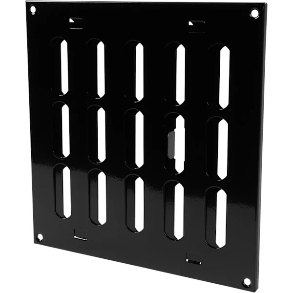 8" x 8" Svart Justerbar Ventil (Yttermått) - Inomhus & Utomhus Ventil - Värme, Kyla, Ventilation kompatibel Hem, Garage, Skjul