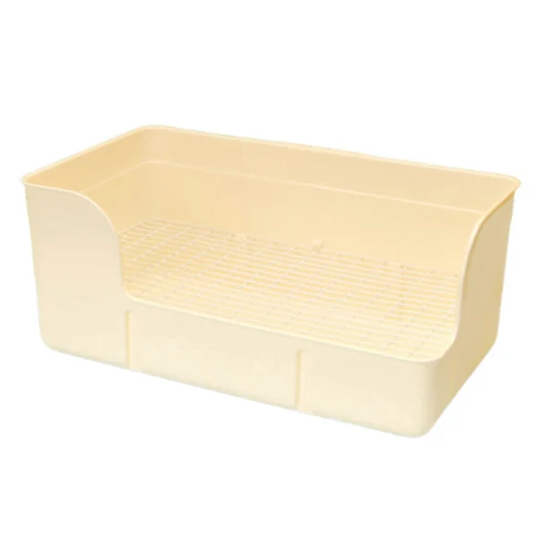 Kanintoilet, rektangulært, tilbehør til kæledyrsbadeværelse Beige