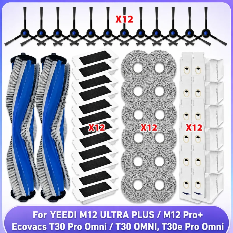 AliExpress - Passend Für Ecovacs T30 Pro Omni / T30 OMNI, Ecovacs Deebot T30e Pro Omni, YEEDI M12 ULTRA PLUS / M12 Pro+ Teile Hauptrolle Seitenbürste 
