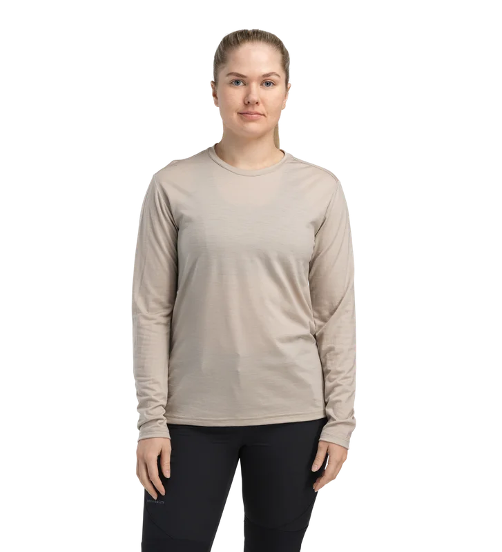 Aclima LightWool 180 Crewneck - Simply Taupe (Taupe) - Dame - XS