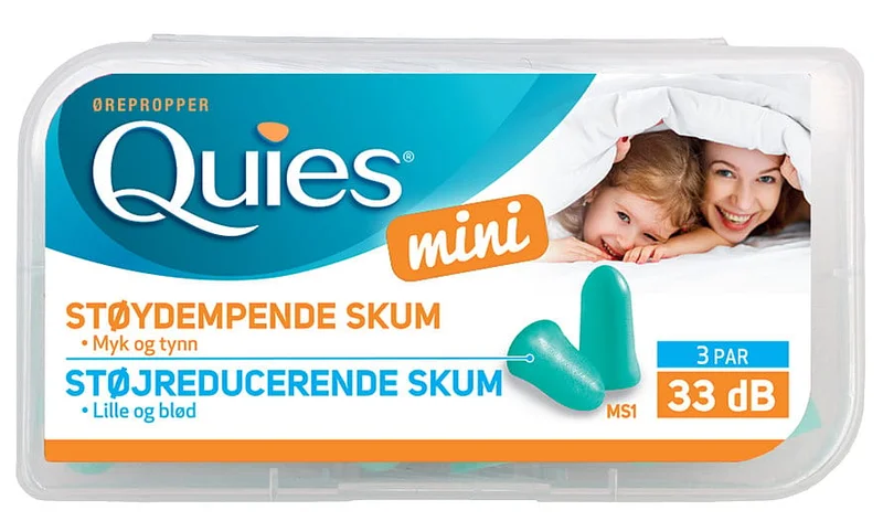 Quies MINI Ørepropper 3 par, Medicin & Pleje, Ører, Ørepropper