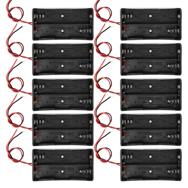 10 st dubbel 18650 batteri 3,7V förvaringsbox hållare fodral svart hög hållfasthet