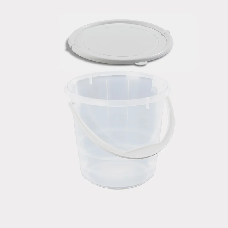 Spand med låg Nordiska Plast, transparent, 5 liter
