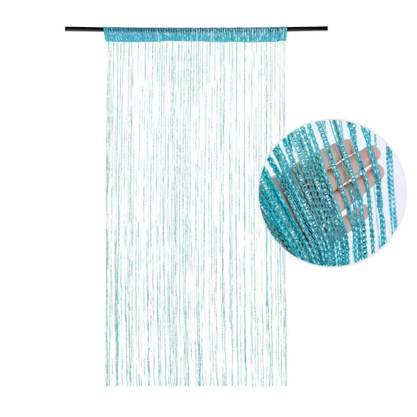 String Curtains Door Mosquito Net, Elegant Divider Tassel Curtain Compatible with Home Decor, Room Divider Compatible with Doors and Windows, White (