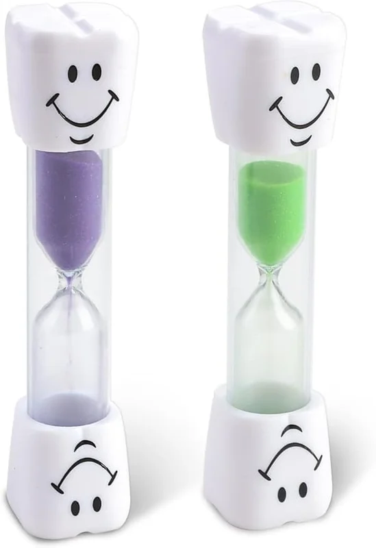 2 stk. timeglas 3 minutter, farverigt sandur, køkken, timeglas