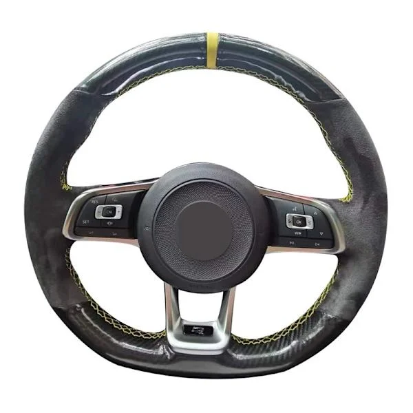 Rattkåpa i kolfiberläder för Volkswagen VW Golf R MK7 Golf 7 GTI VW Polo GTI Scirocco 2015 2016 Tillbehör