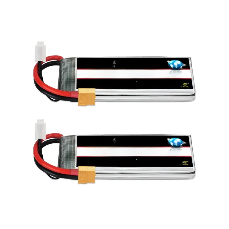 AliExpress - 1/2pc HRB 7.4V 2200mah RC batterie 2S Lipo batterie 50C avec connecteur XT60 pour 1/14 1/16 RC voiture RC camion réservoirs 88*34*18mm RC
