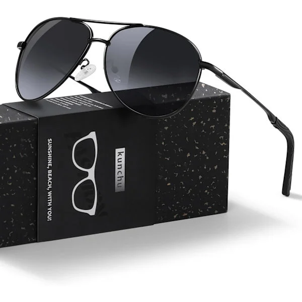 [RM]Pilot Sunglasses Men Polarized Sunglasses Unisex UV400 Protection Black Sunglasses Driving, Fishing, Running Classic Ultralight Glasses