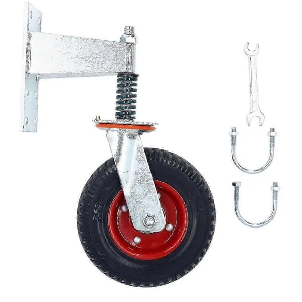 Port Hjul 8 Tommer 600lb Bæreevne Højkulstofstål og Gummi Port Hjul Hjul Rød