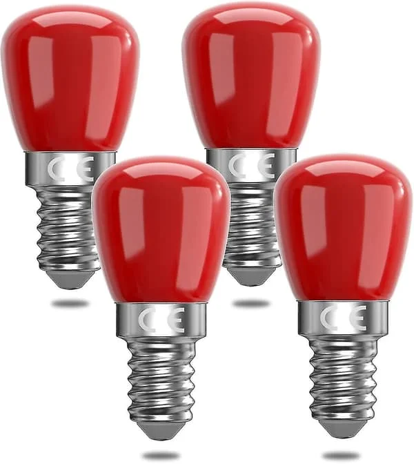 E14 röd LED-lampa 3w E14, dekorativ röd E14 LED-lampa, 25w ersättning