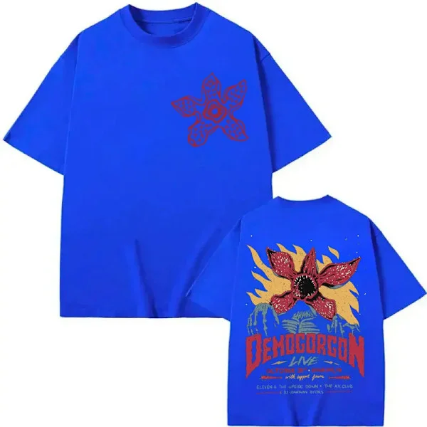 Eddie Munson The Demogorgon T-shirt Kannibal Blomst Monster Grafik T-shirts Mænd Kvinder Tøj Gotisk Mode Vintage T-shirts