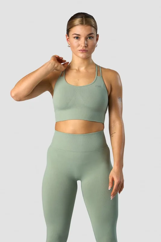 ICANIWILL - Define Seamless Sports Bra Light Sage Green - Sports-BH - Damer - Træningstøj fra ICIW