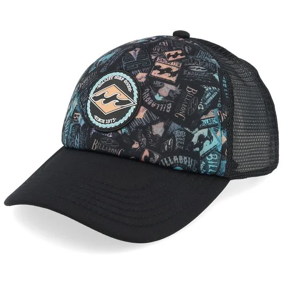Billabong - Black trucker Czapka Z Daszkiem - Kids Diamond Multi Trucker @ Hatstore