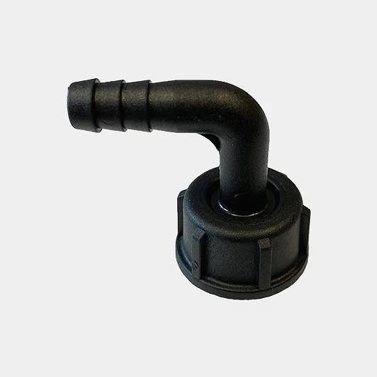 Anslutningsnippel för tankar Nuova Rade Diablo Easy Switch, 90°, 1/2", Ø11 mm, svart, plast