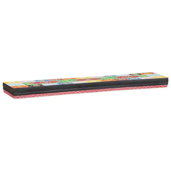 Vägg hyllor Flerfärgsdesign 100 x 20 x 6 cm Massivt mangoträ