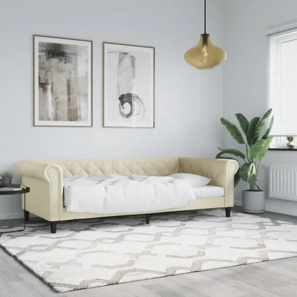 vidaXL Cream Daybed 80x200 cm Faux Leather 354224