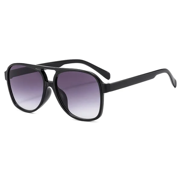 Store aviator-solbriller til kvinder, fashionable aviator-stil, trendy dobbeltbro-solbriller til mænd.