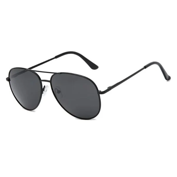 Unisex Polariserade Pilotsolglasögon UV400 Skydd V101 Svart