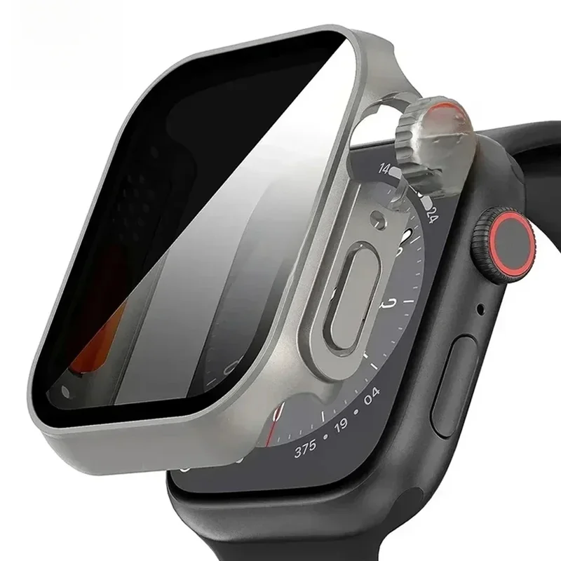 AliExpress - Étui pour apple watch Apple Watch Series9/8/7/6/5/4 SE 44 45 41 40mm, étui de protection d'écran en verre trempé Ultra confidentialité