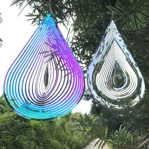 (SC) 3D Stainless Steel Wind Spinner Compatible with Indoor and Outdoor Decoration and Dynamic Sculpture