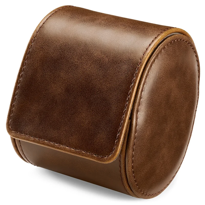 Vintage Leather Single Watch Roll for Men - Watch boxes