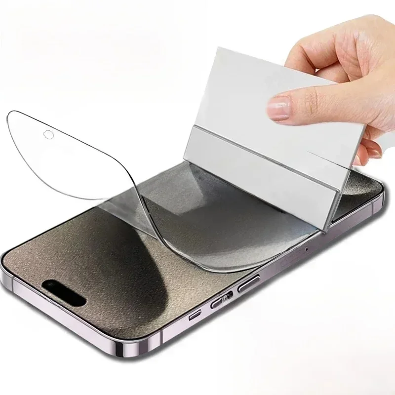 AliExpress - Film Hydrogel 5 pièces pour iPhone 17 16 16e 15 14 13 12 11 Pro Max Plus 12 13 Mini 8 7 Plus SE XR X XS protecteur d'écran à couverture 